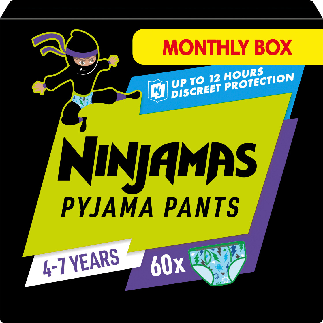 Photos - Nappies Pampers Ninjamas Pyjama Pants blue 4-7years old 60 pieces 