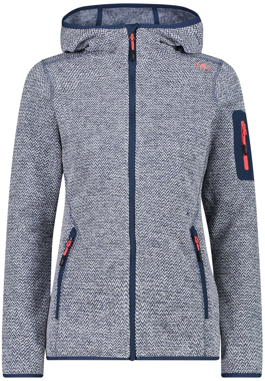 CMP Woman Fleece Jacket Fix Hood (3H19826) blue ink./bianco