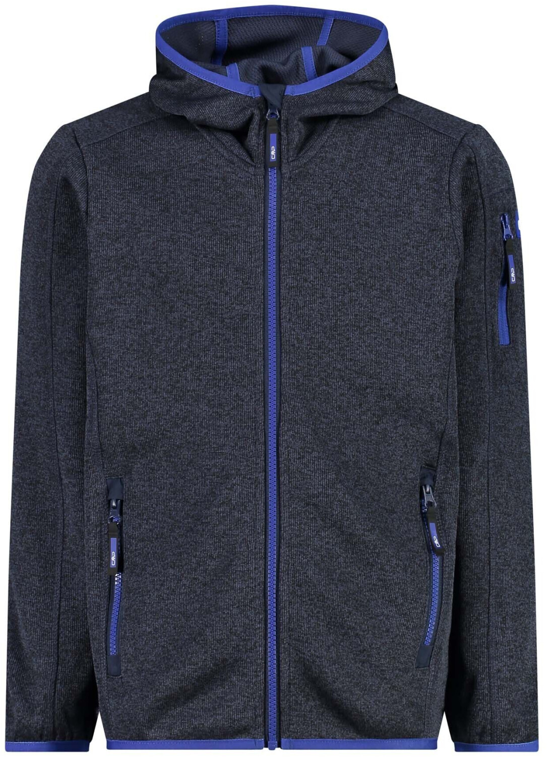 CMP Boy's Hooded Sweatshirt in Knit-Tech Feece (30H5914) b.blue/light blue
