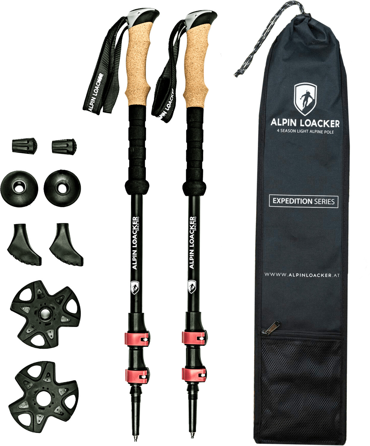 Alpin Loacker Hiking Sticks Aluminum Telescopic