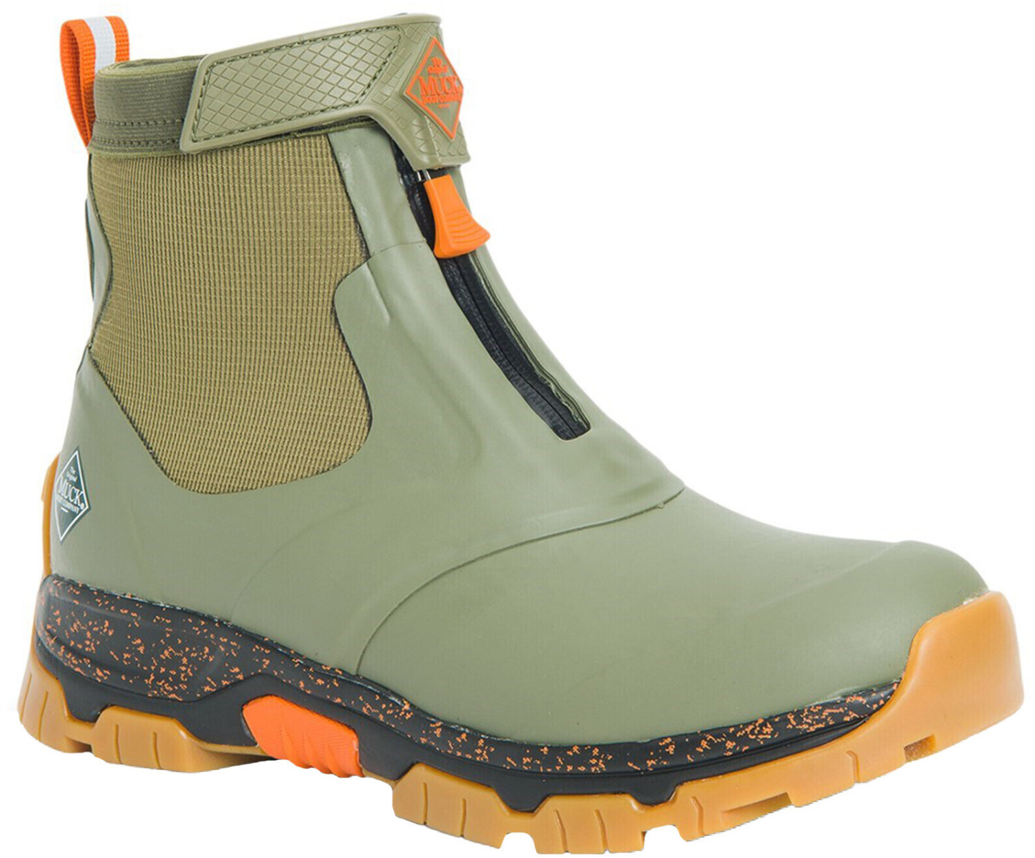 Orange top muck boots