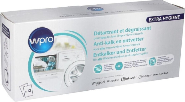 Whirlpool Entkalker Wpro DES131 484000008801 für Waschmaschine Geschirrspüler 12Stk