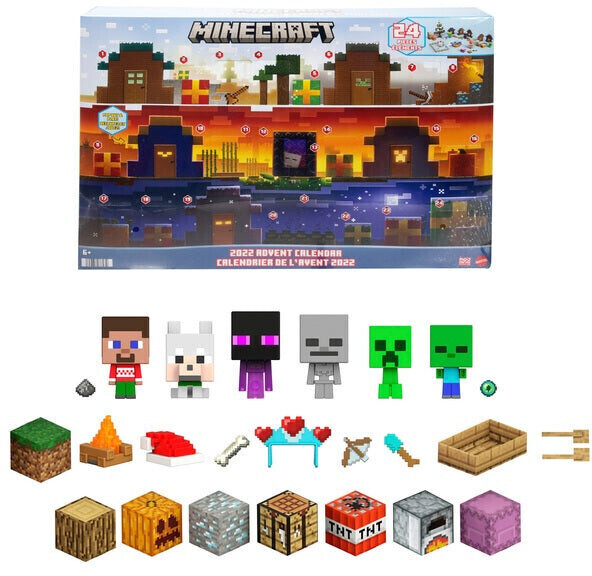 Minecraft-Calendrier De L’Avent Mini Têtes Modulables-Cadeau Enfants