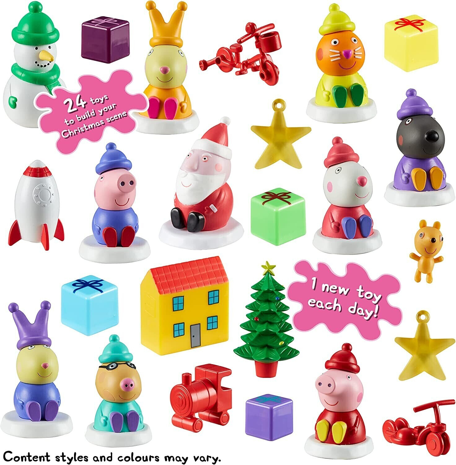 2021 Peppa Pig Holiday Advent Calendar for Kids, 24-Pieces