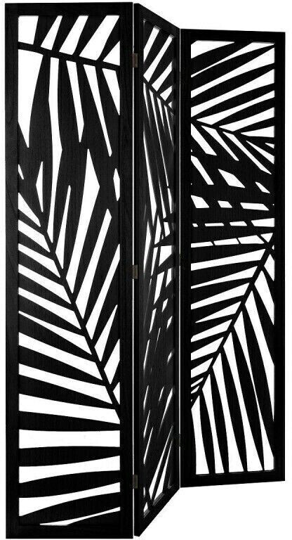 Atmosphera Paravent feuille noir