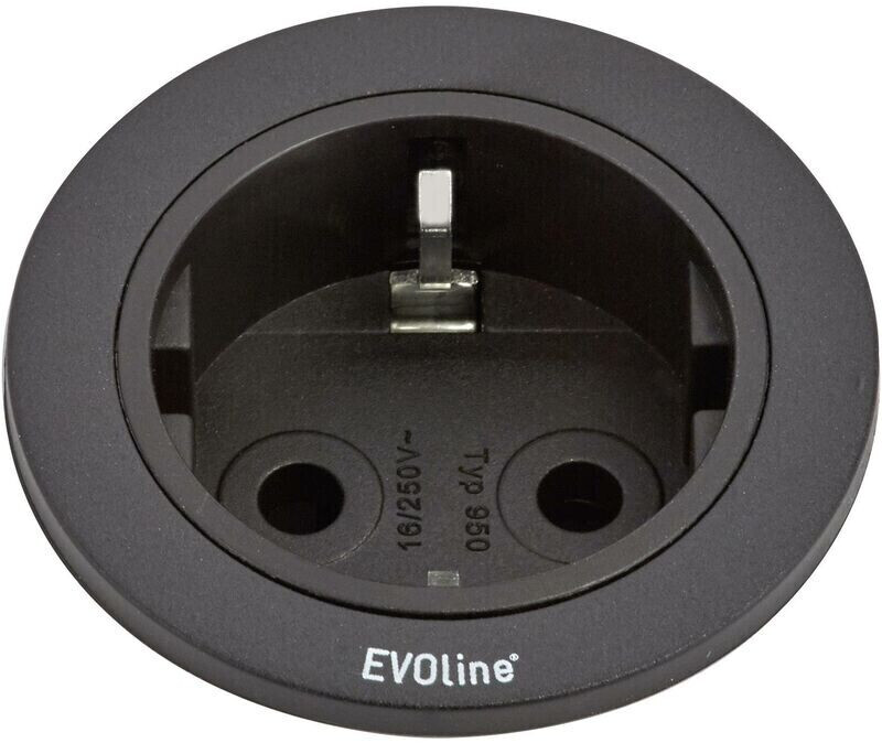 EVOline Square 80 Einbau-Steckdose schwarz/silber ( 159270003300) ab 47,62  €