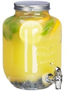 Relaxdays Beverage dispenser 10023429 3.5 litres, glass, with tap