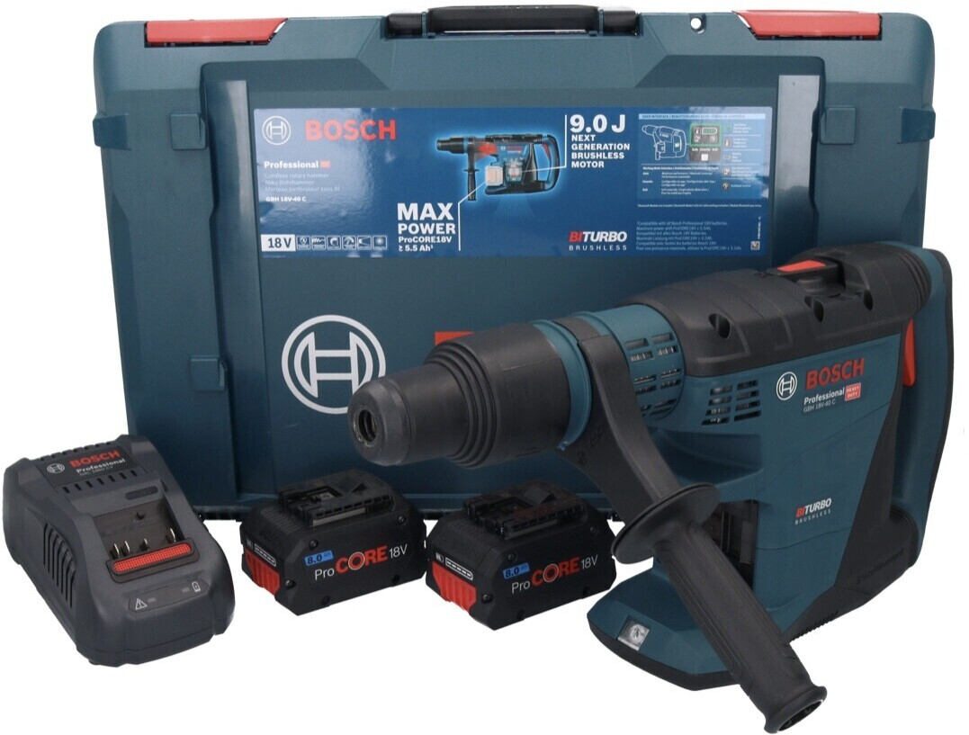 Bosch GBH 18V-40 C (avec 2 batterie 8Ah ProCore et coffret XL-Boxx)