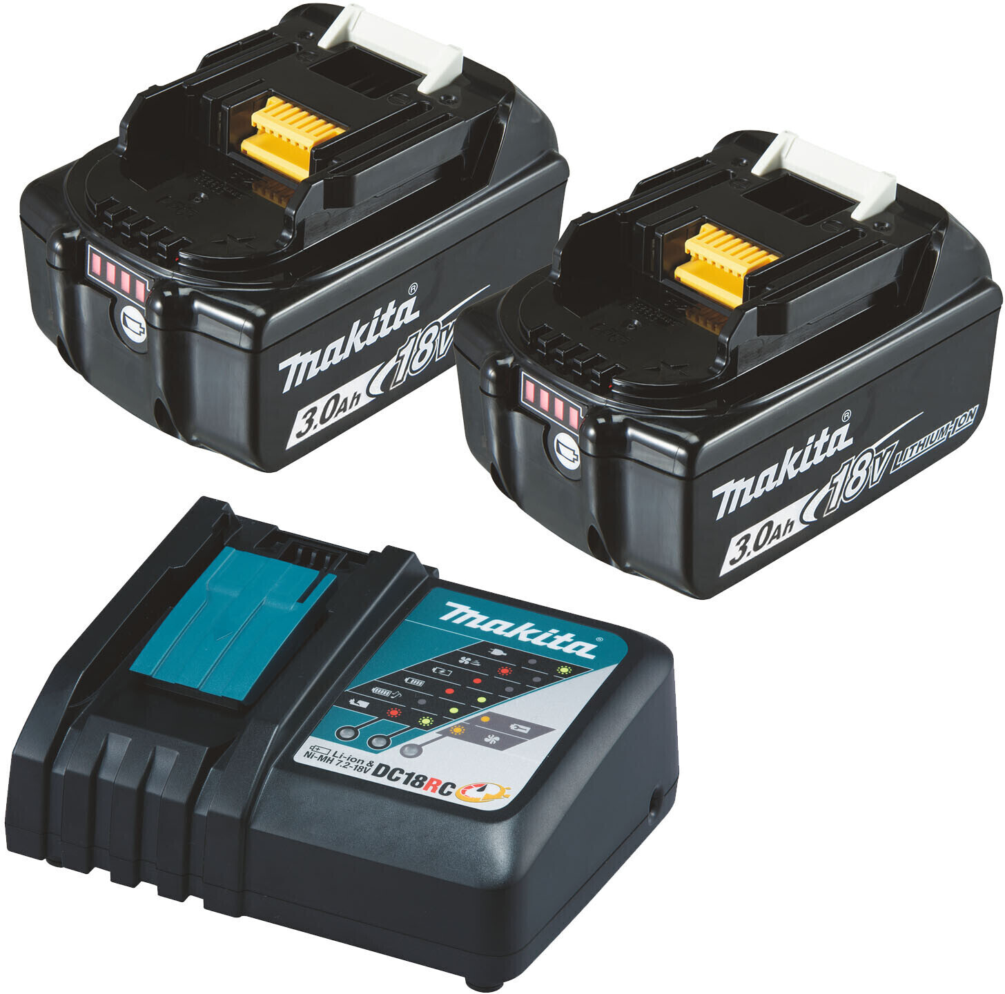 Makita Power Source Kit (2x BL1830B + DC18RC)