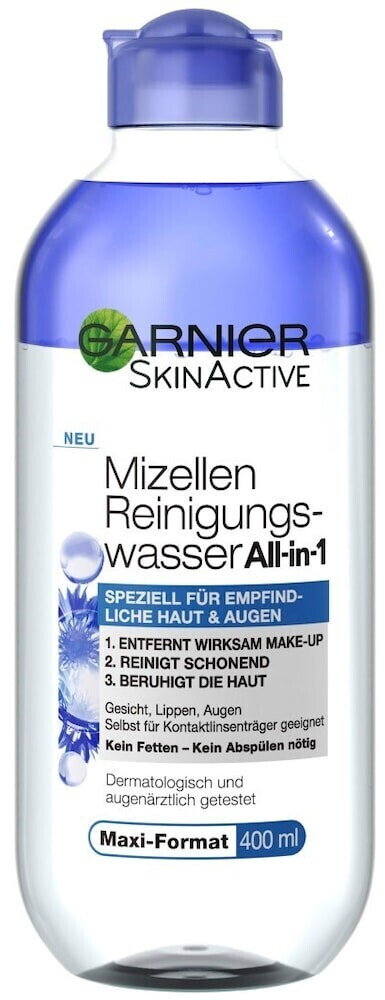 € empfindliche Garnier für Mizellen | All-in-1 Reinigungswasser Preisvergleich Haut 3,75 bei ab (400ml)