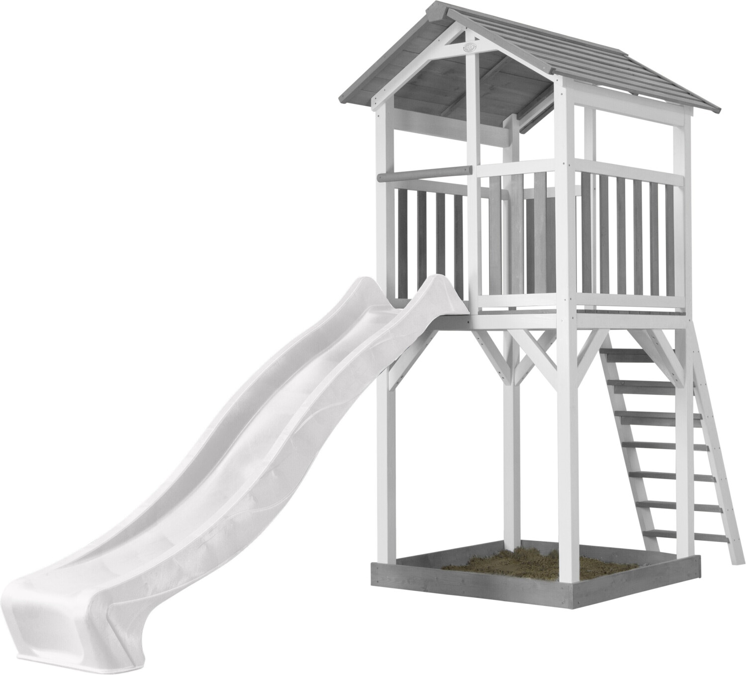 AXI Beach Tower blanc/gris + toboggan blanc