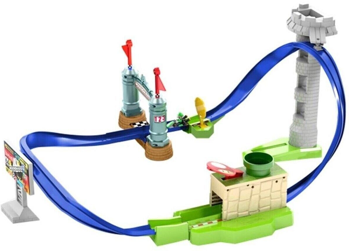  Hot Wheels Mario Kart Circuit Lite Track Set : Toys & Games