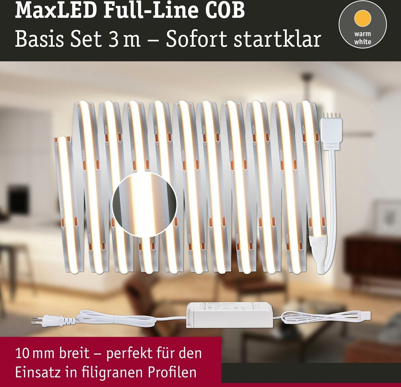 Paulmann bei (71046) COB LED 46,95 | MaxLED Full-Line Basisset 3m ab 500 Stripe Preisvergleich €