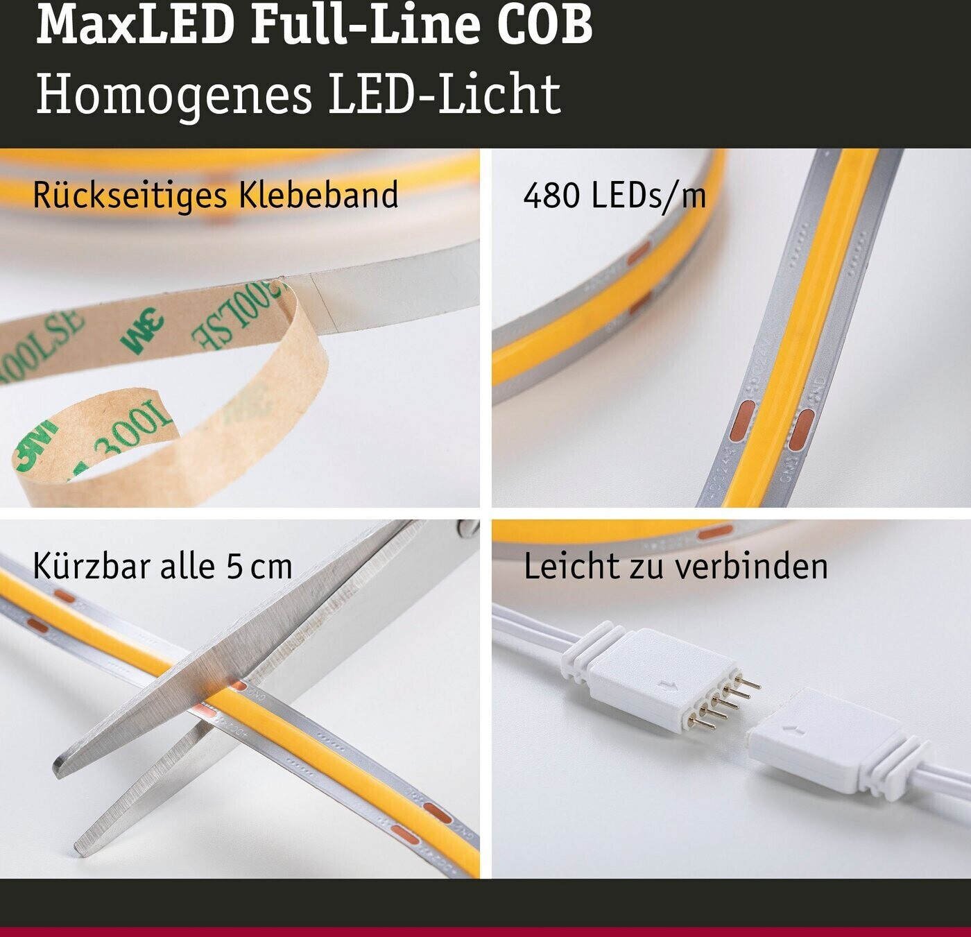 Paulmann MaxLED 500 LED € Preisvergleich COB ab 3m Basisset Full-Line | (71046) Stripe 46,95 bei