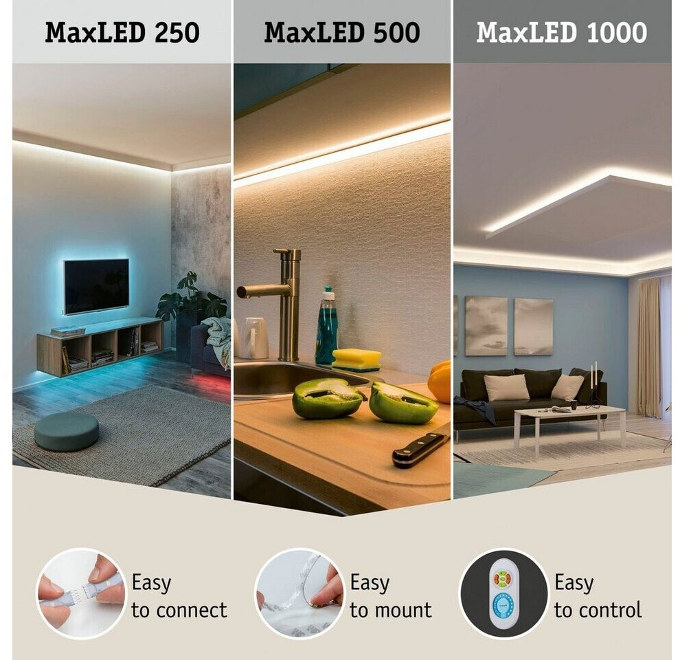 Paulmann MaxLED 250 LED Strip TV Comfort Basisset 65 Zoll 430cm (78876) ab  37,99 € | Preisvergleich bei