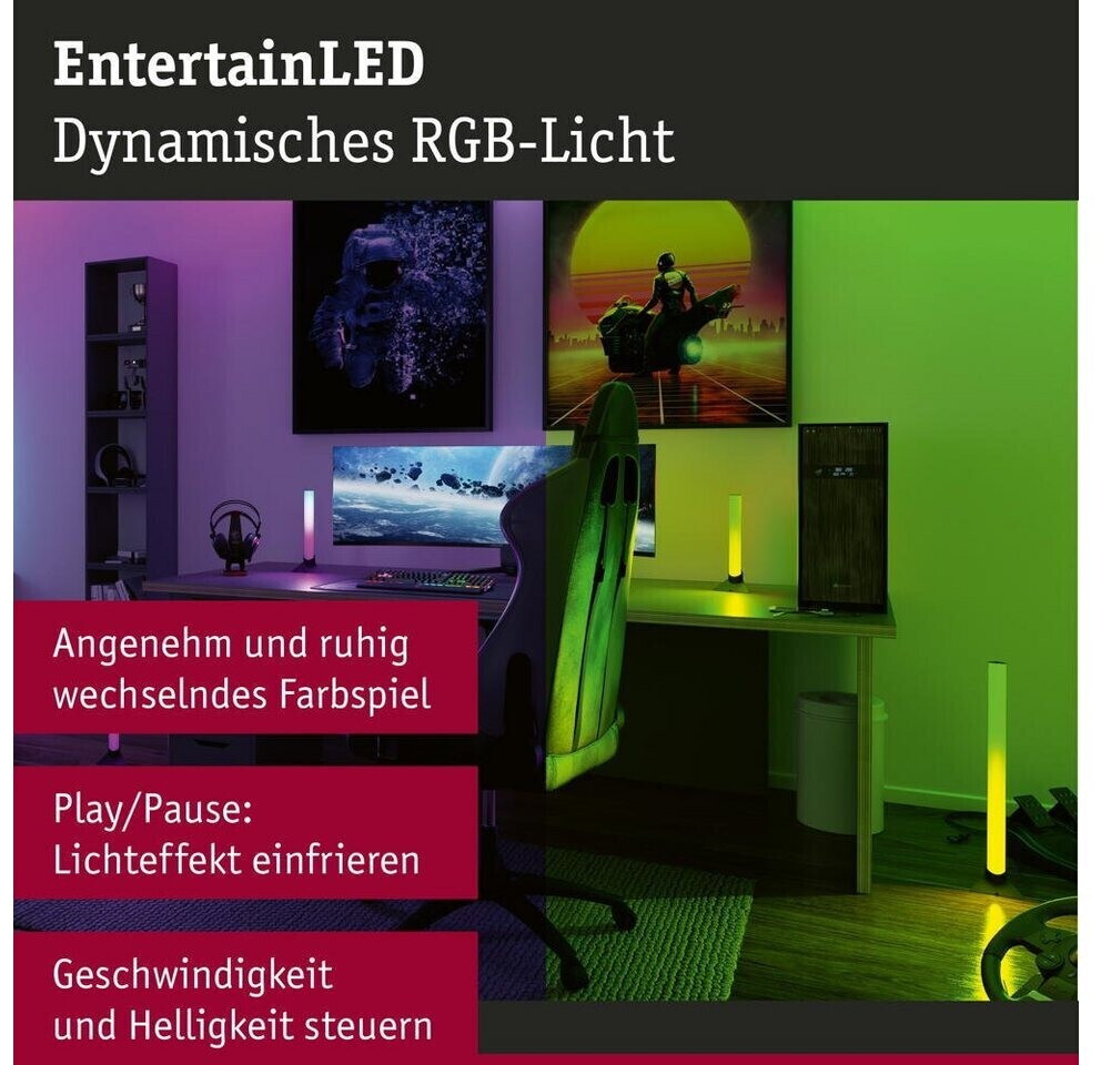 | 2erSet EntertainLED bei Dynamic 30cm 28,14 € Preisvergleich (78878) Lightbar ab Paulmann RGB