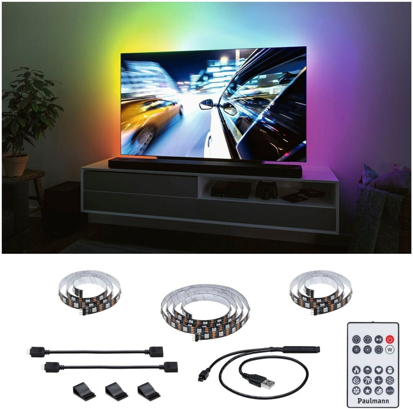 Paulmann EntertainLED USB LED Stripe TV-Beleuchtung 55 Zoll 200cm