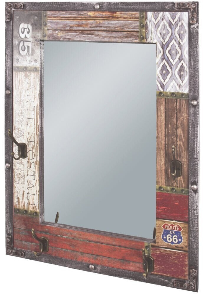 HAKU Möbel Wandgarderobe 42358 weiß Holz 5 Haken 49,0 x 100,0 cm