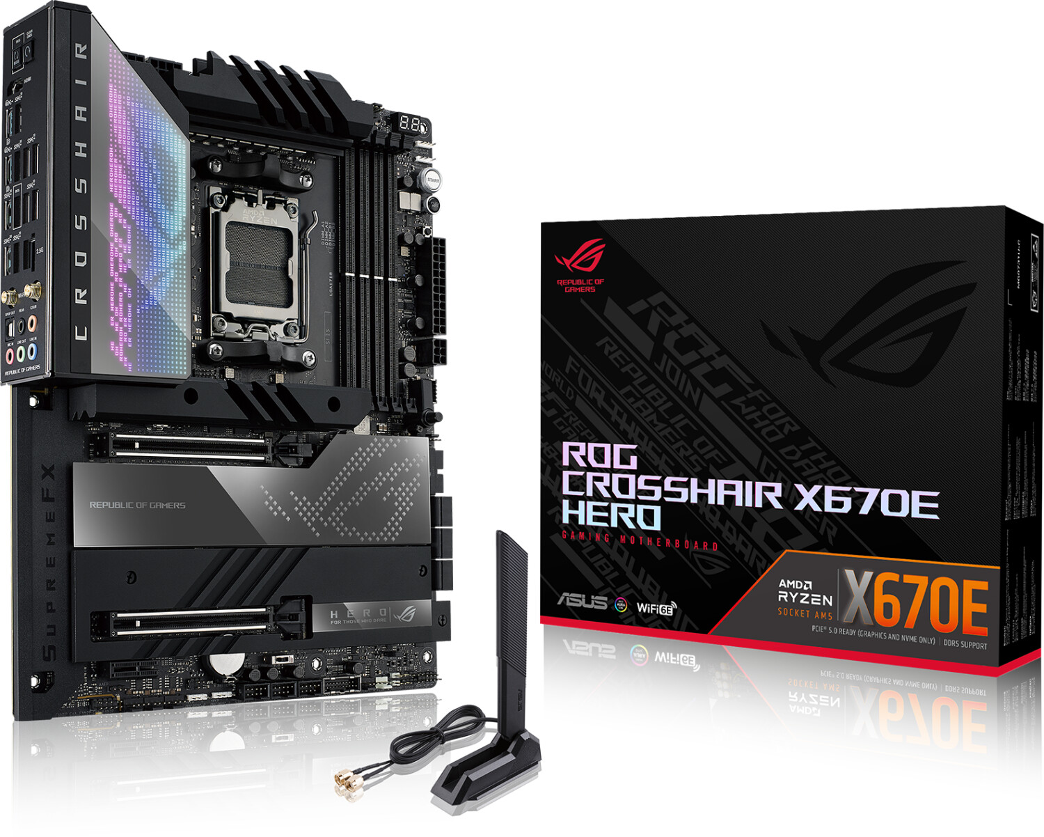 Asus Rog Crosshair X670e Hero Desde 62190 € Compara Precios En Idealo