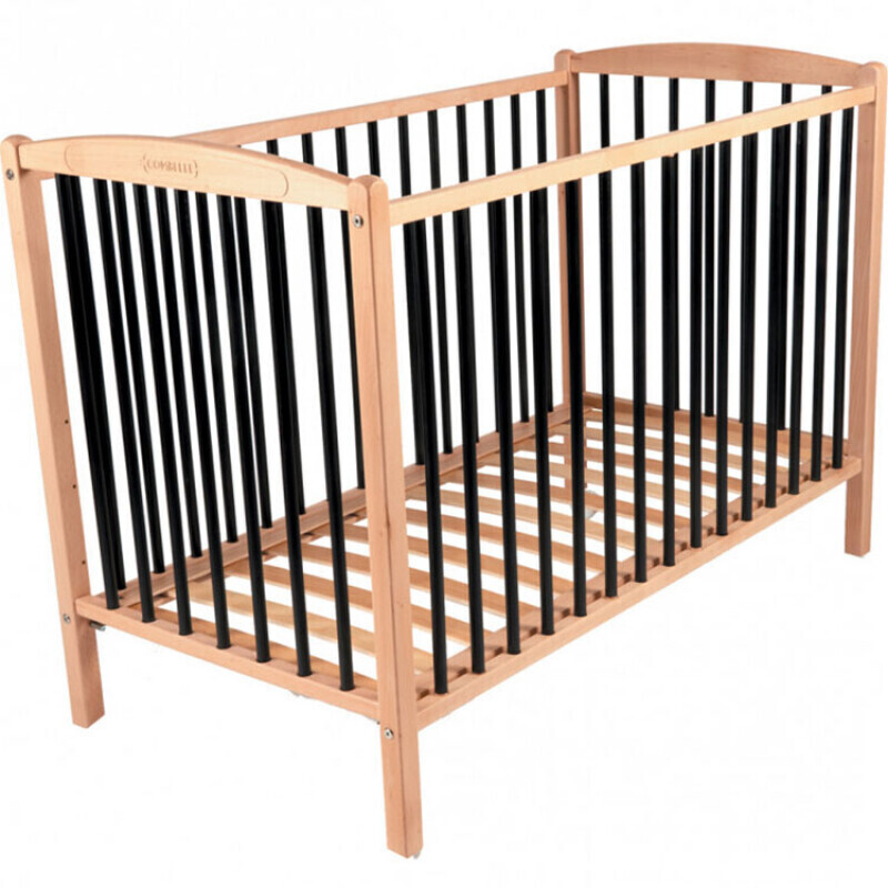 Combelle Lit bébé Arthur 70 x 140 cm noir/naturel (152510)
