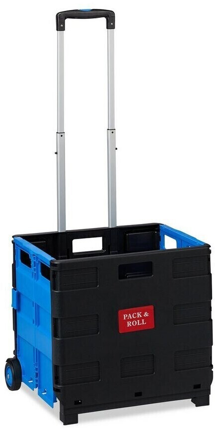Relaxdays Shopping Trolley foldable (10027691) black/blue