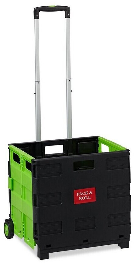 Relaxdays Shopping Trolley foldable (10027691) black/green