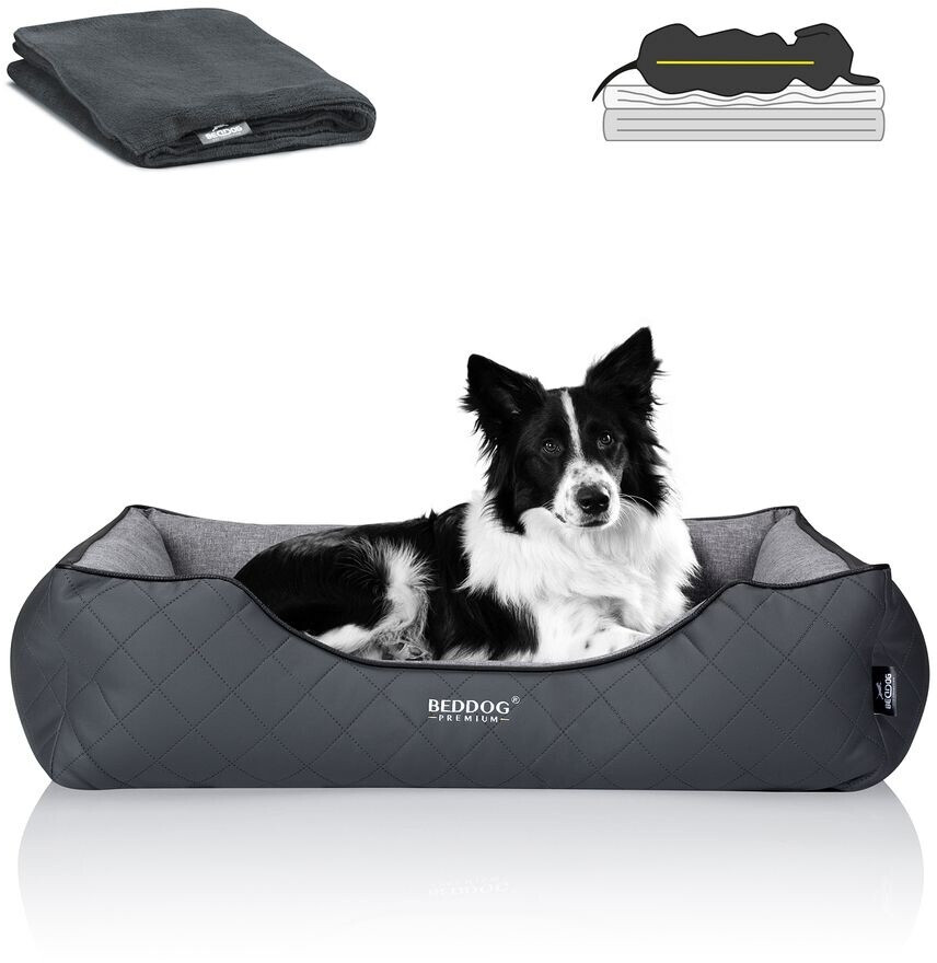 BedDog Premium Wuffi Dog Bed XL Rock-Flow (Grey)