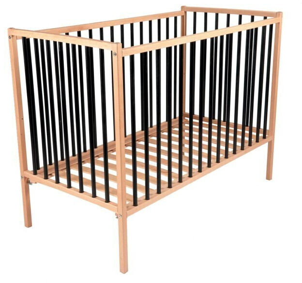 Combelle Lit bébé Rémi 70 x 140 cm noir/naturel (152410)