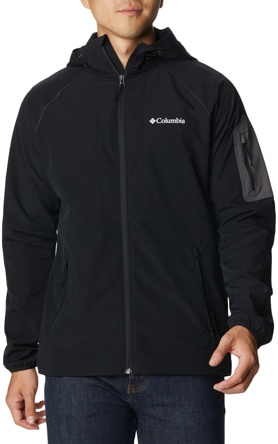 Columbia Men's Tall Heights Hooded Softshell Jacket (1975591) black