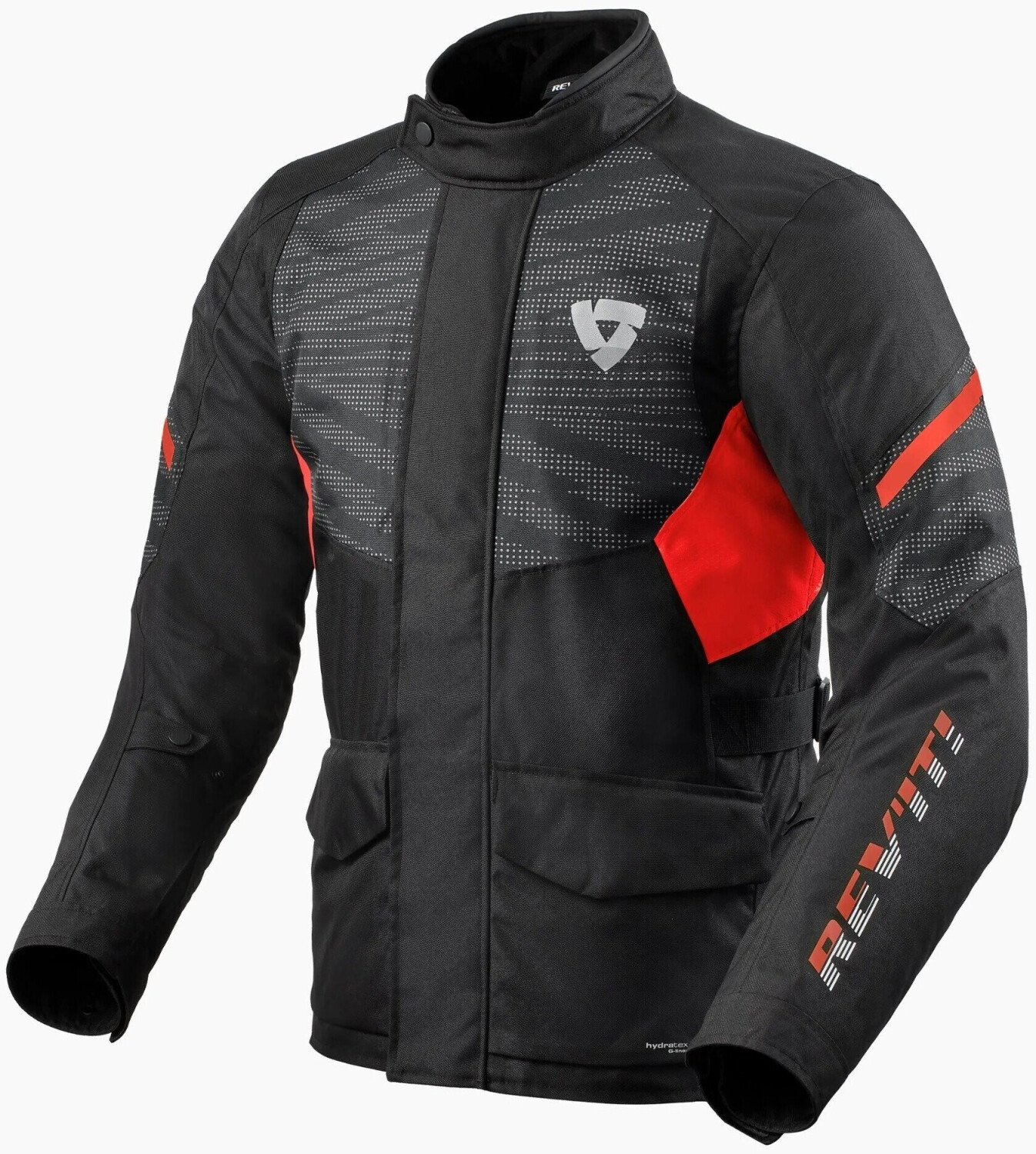 REV'IT! Blouson Duke H2O noir/rouge