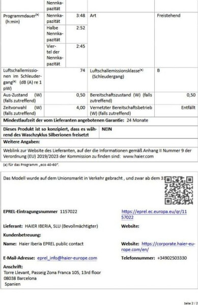 Haier HW90-BP14939, Bild 5