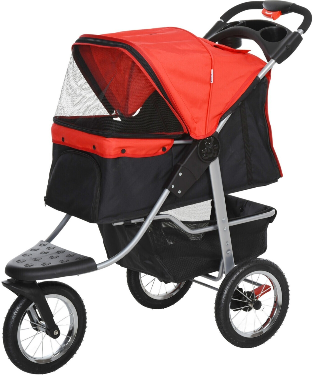 Pawhut PetStroller 3 Wheels foldable Oxford