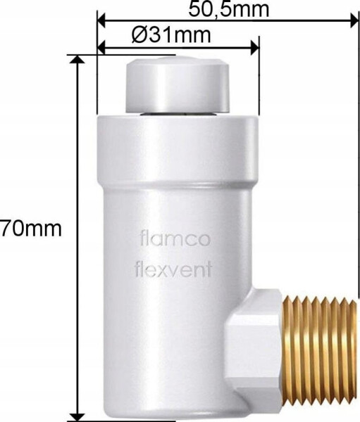 Flamco Flexvent H Eck-Schwimmerentlüfter 1/2" AG weiß (27711), Bild 7