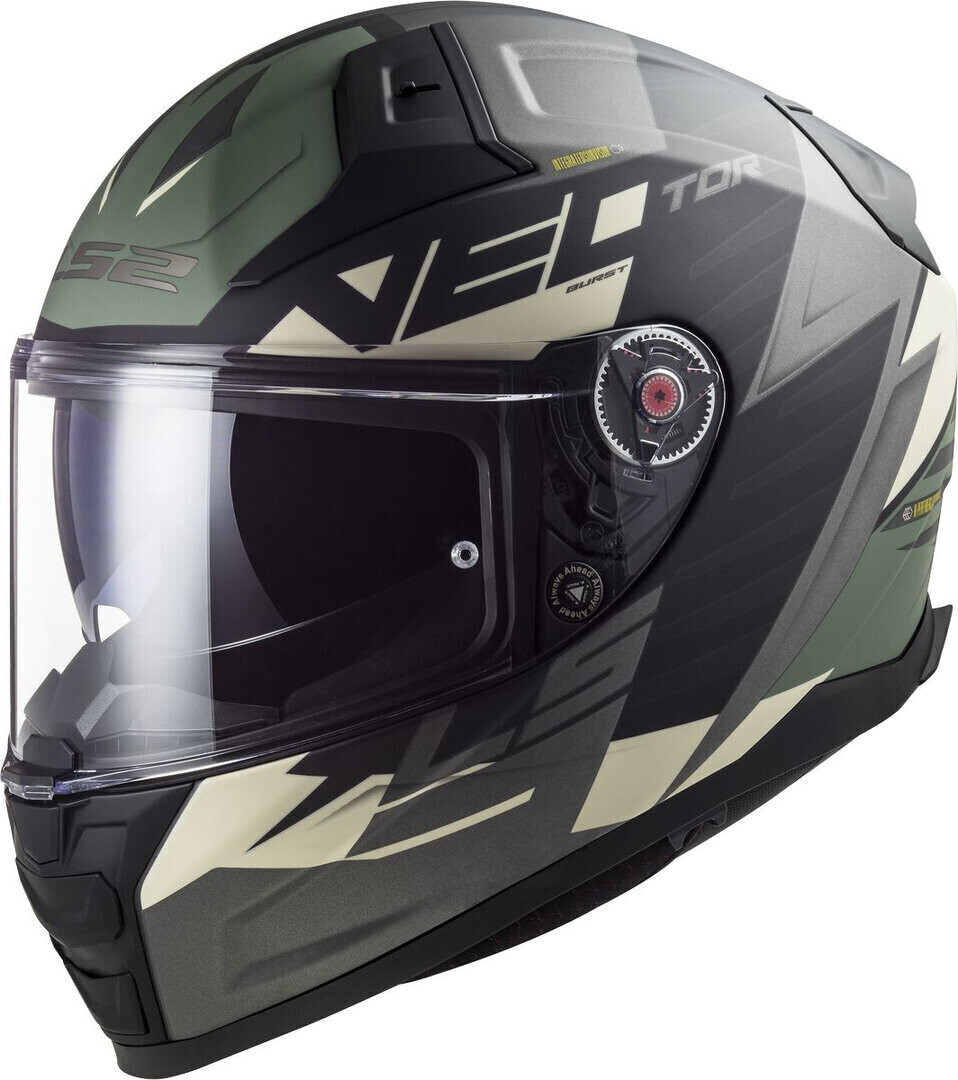 Photos - Motorcycle Helmet LS2 Helmets  FF811 Vector II Absolute Matt black/grey/dark green 