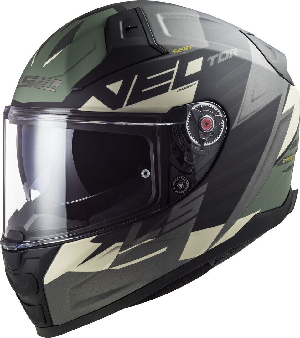 LS2 FF811 Vector II Absolute mat noir/gris/vert foncé