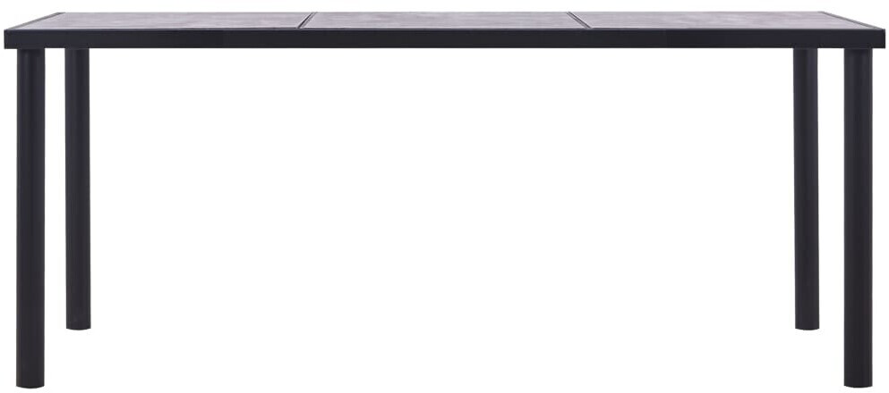 vidaXL Dining table 180x90x75 cm black/ concrete gray ( 281860)