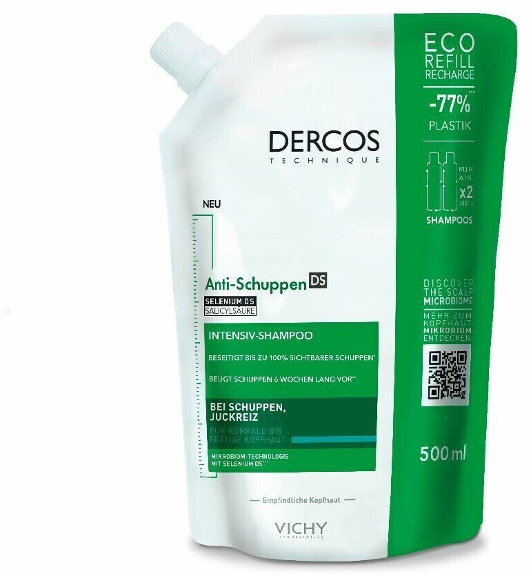 Photos - Hair Product Vichy Dercos Anti Dandruff Shampoo Oily Scalp Refill  (500ml)