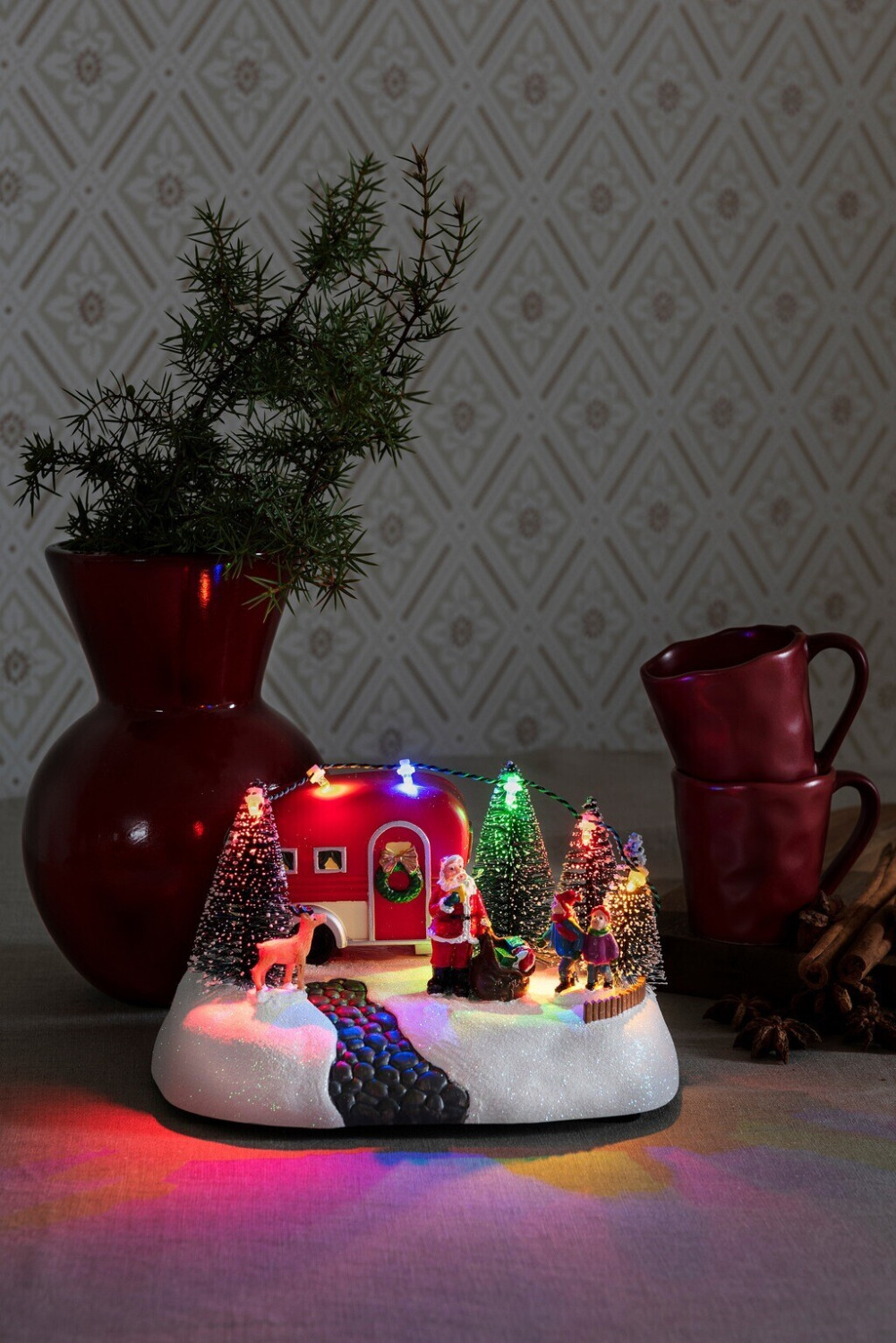 Weihnachtsdeko Wohnwagen mit LED Beleuchtung - Caravan Camper Weihnachten