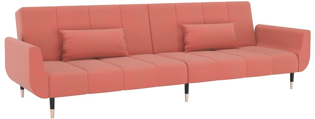 vidaXL 2-Seater Sofa Bed Velvet 220cm (3375) with 2 Cushions