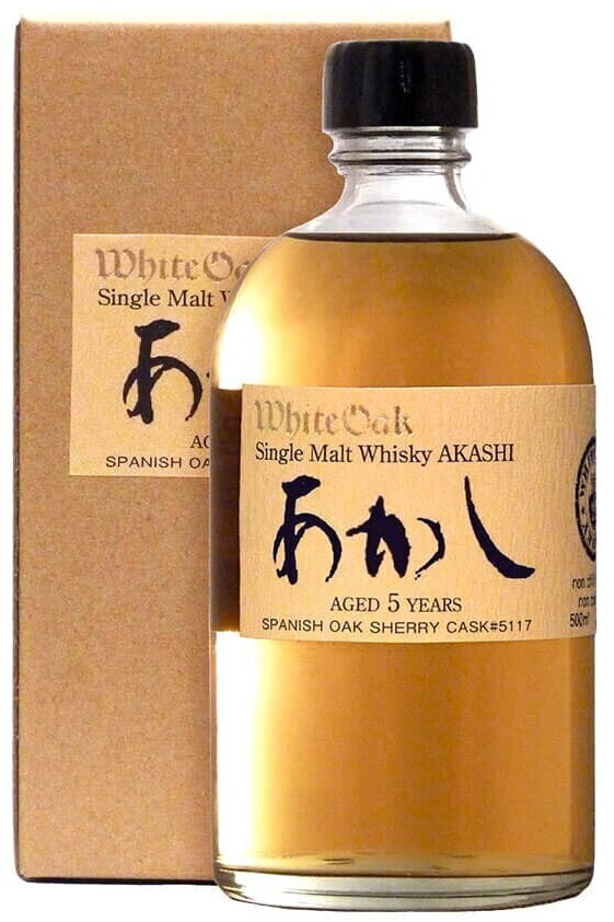 Akashi 5 Years Old Single Malt Whisky 50 % 0,5 L