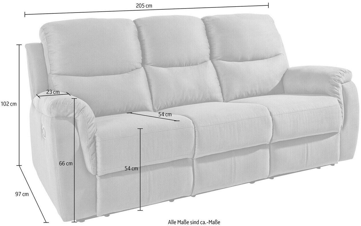 Atlantic Home Collection 3-Sitzer (8743386949-0) Relaxfunktion | Sofa mit bei 899,99 ab € Preisvergleich hellgrau