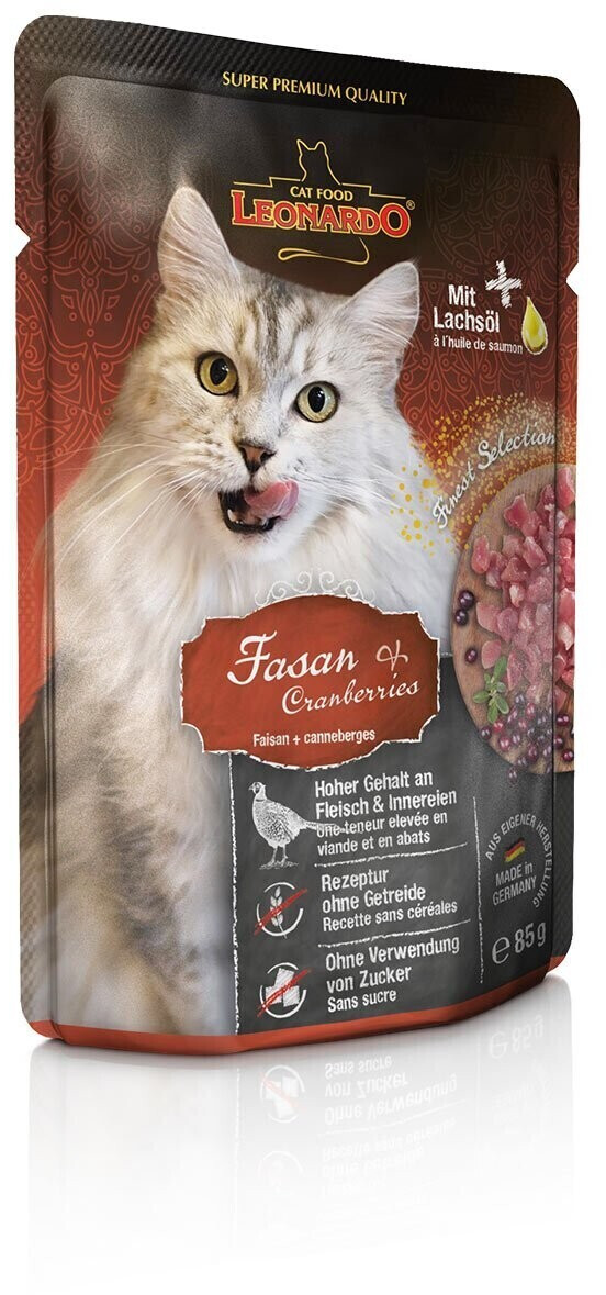 LEONARDO Cat Food Pheasant and Cranberries Wet Cat Food 85g