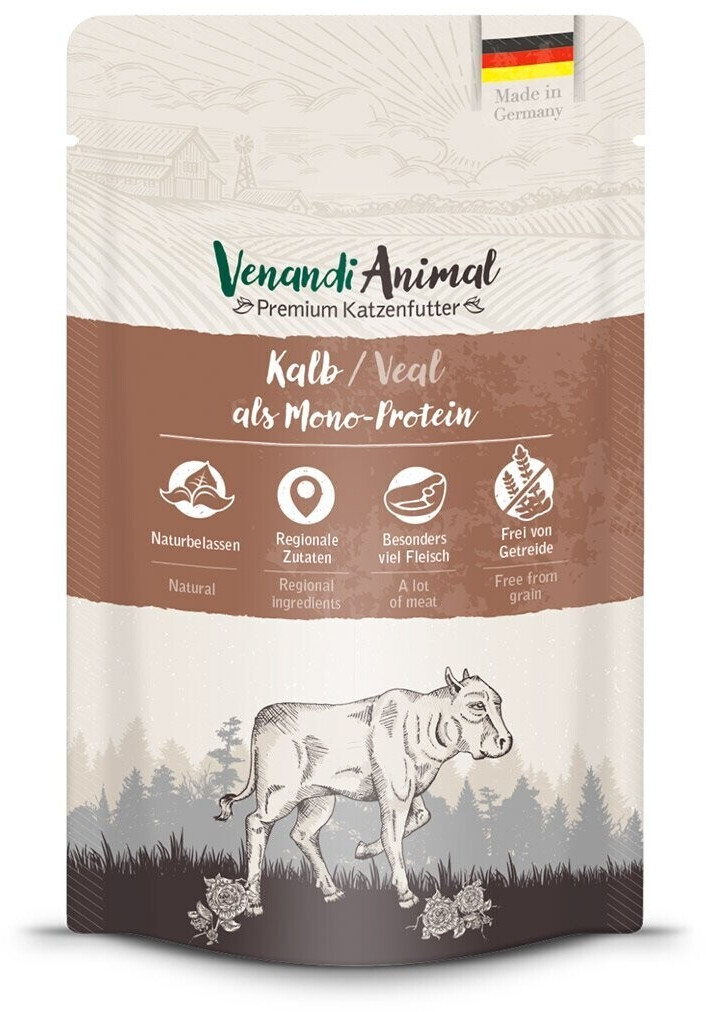 Venandi Animal Monoprotein Veal Wet Cat Food 125g
