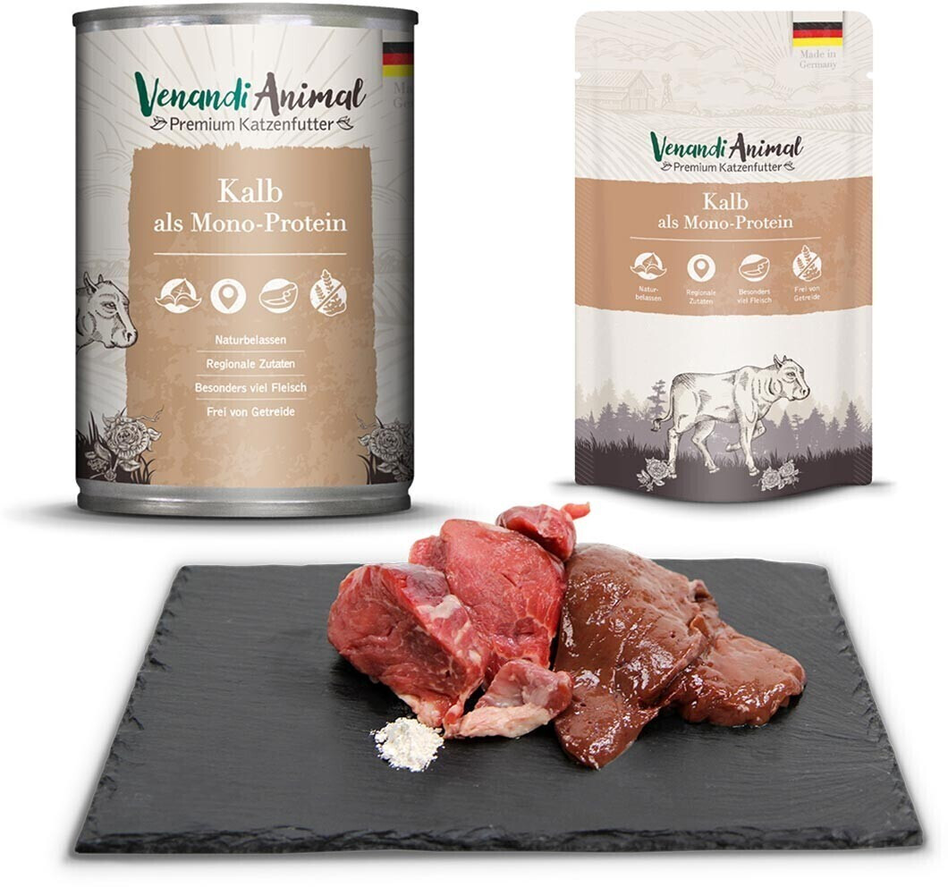 Venandi Animal Monoprotein Veal Wet Cat Food 800g