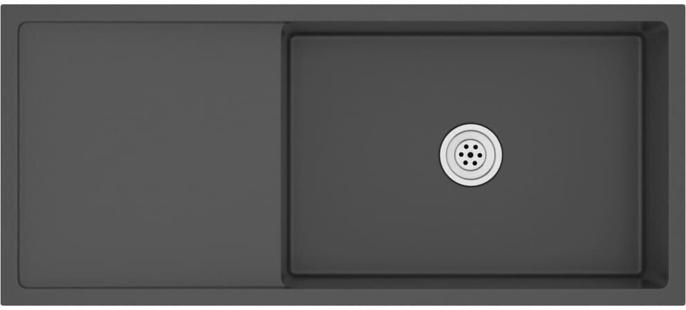 vidaXL Handmade Kitchen Sink Stainless Steel 100 x 44 x 20 cm Black (51527)