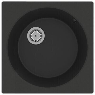 vidaXL Kitchen Sink with Overflow Hole Granite black (147065)