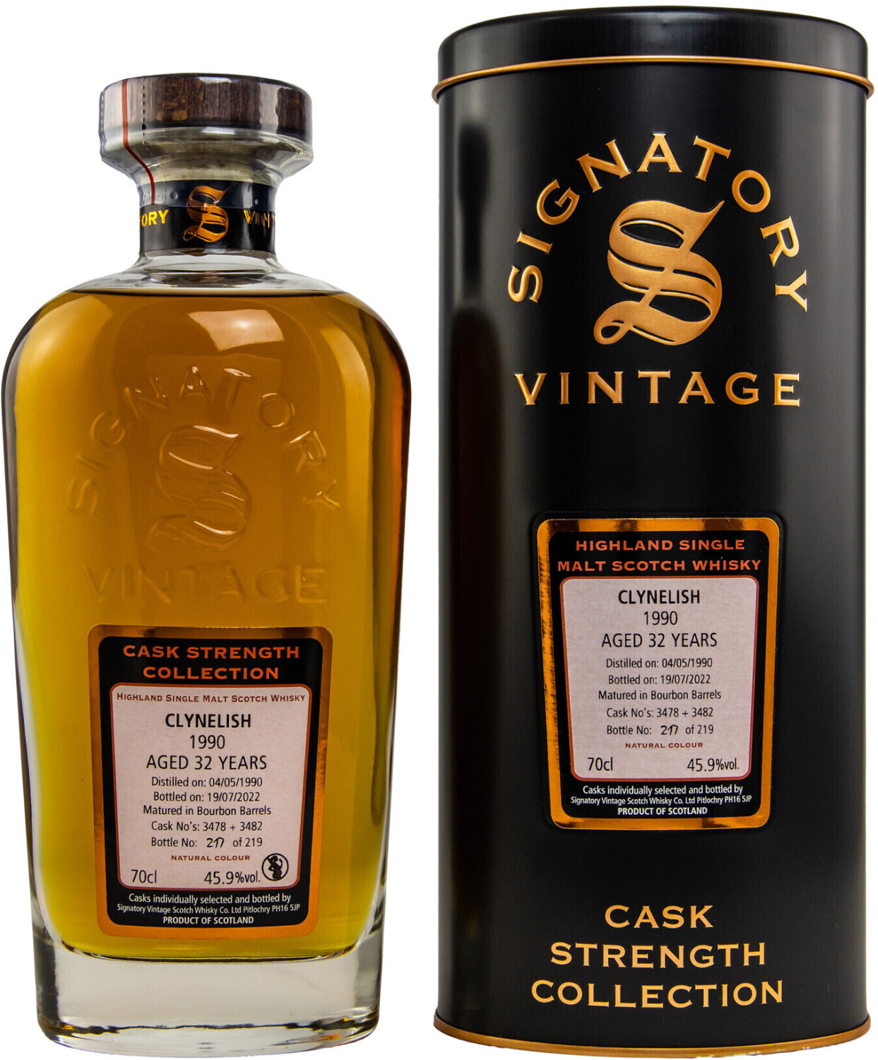 Signatory Clynelish 1990/2022 Vintage Highland Single Malt Scotch Whisky Cask Strength Collection 0,7L 45,9%