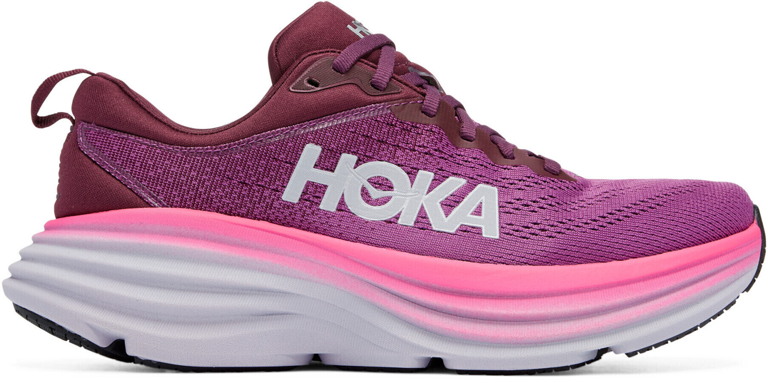 HOKA ONE ONE Bondi 8 - Zapatos para mujer, talla 10, color:  Beautyberry/Grape Wine, Beautyberry/Vino de Uva