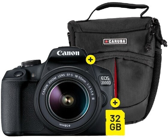 Canon EOS 2000D Kit 18-55mm DC III + SD 32 Go + sacoche