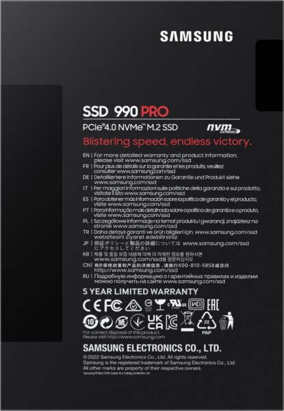 Samsung 990 Pro, Bild 8